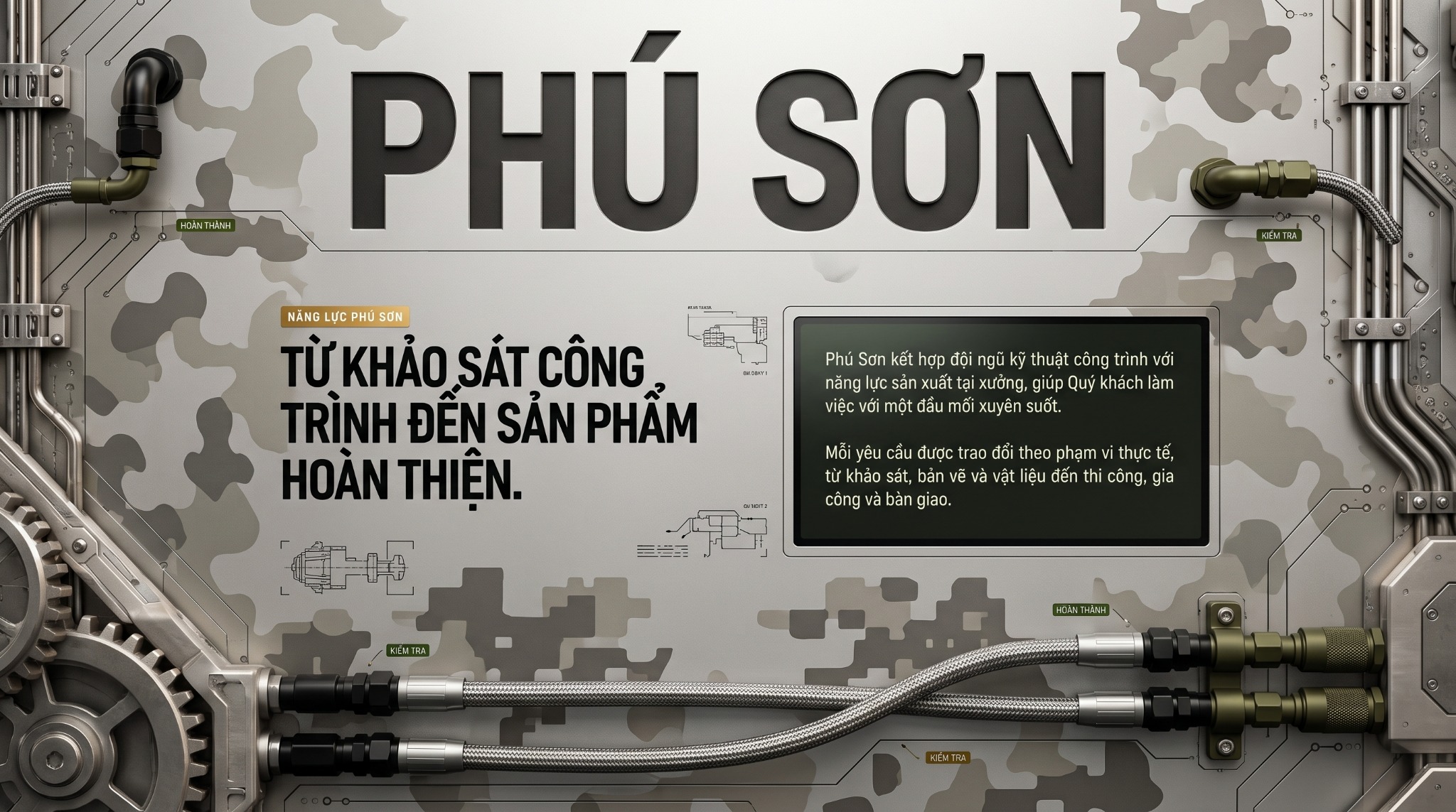 Năng lực Phú Sơn từ khảo sát công trình đến sản phẩm hoàn thiện
