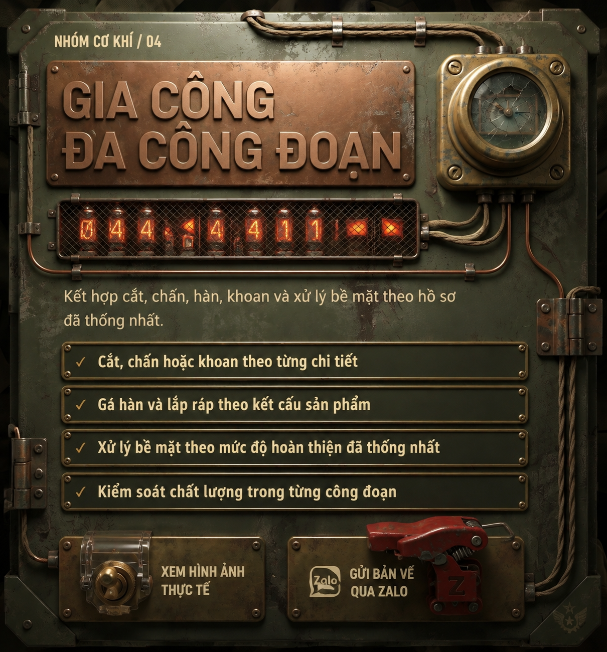 Gia công khung và sản phẩm sắt theo yêu cầu