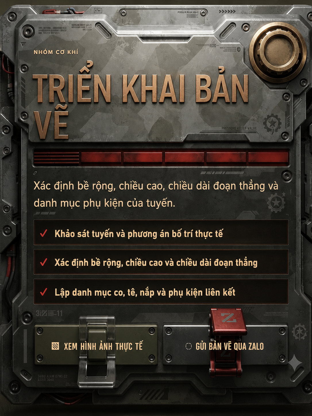 Khảo sát hiện trạng tuyến thang máng cáp